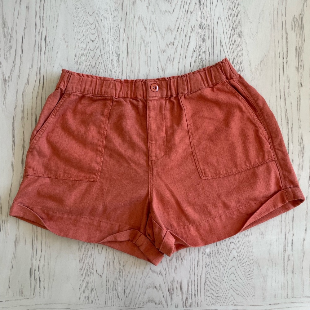 Blank NYC Women's High Waist Shorts in Coral